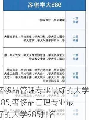 奢侈品管理专业最好的大学985,奢侈品管理专业最好的大学985排名