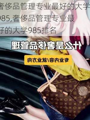 奢侈品管理专业最好的大学985,奢侈品管理专业最好的大学985排名