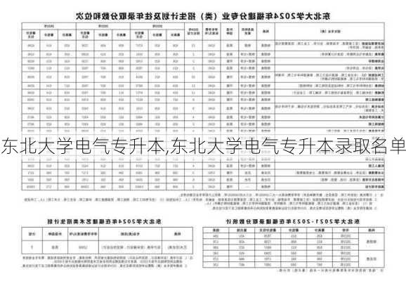 东北大学电气专升本,东北大学电气专升本录取名单