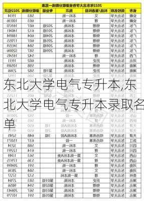 东北大学电气专升本,东北大学电气专升本录取名单