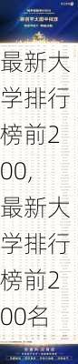 最新大学排行榜前200,最新大学排行榜前200名