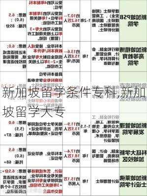 新加坡留学条件专科,新加坡留学大专