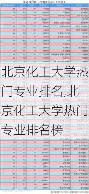 北京化工大学热门专业排名,北京化工大学热门专业排名榜