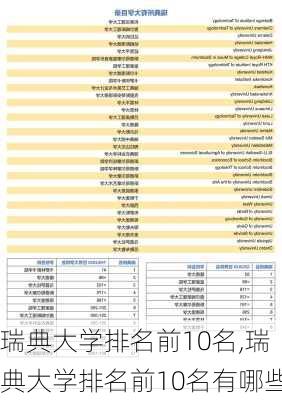 瑞典大学排名前10名,瑞典大学排名前10名有哪些