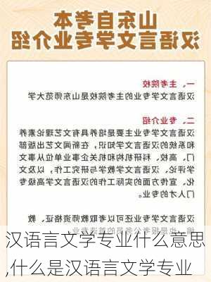 汉语言文学专业什么意思,什么是汉语言文学专业