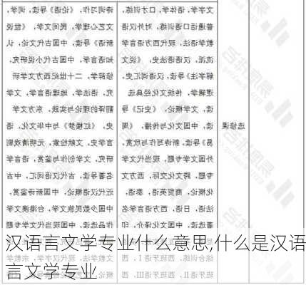 汉语言文学专业什么意思,什么是汉语言文学专业