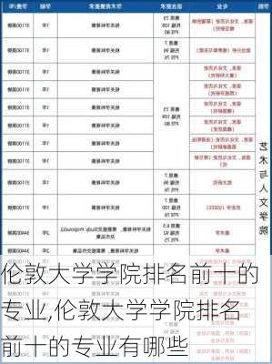 伦敦大学学院排名前十的专业,伦敦大学学院排名前十的专业有哪些