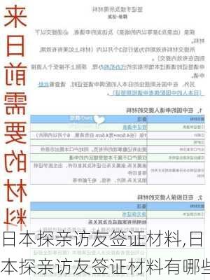 日本探亲访友签证材料,日本探亲访友签证材料有哪些