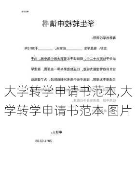 大学转学申请书范本,大学转学申请书范本 图片