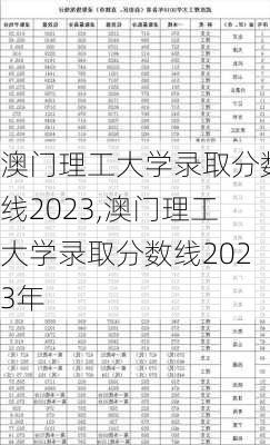 澳门理工大学录取分数线2023,澳门理工大学录取分数线2023年