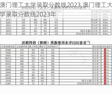 澳门理工大学录取分数线2023,澳门理工大学录取分数线2023年