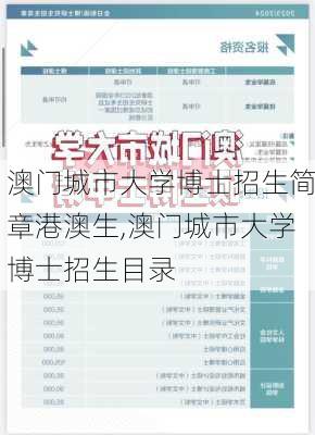 澳门城市大学博士招生简章港澳生,澳门城市大学博士招生目录