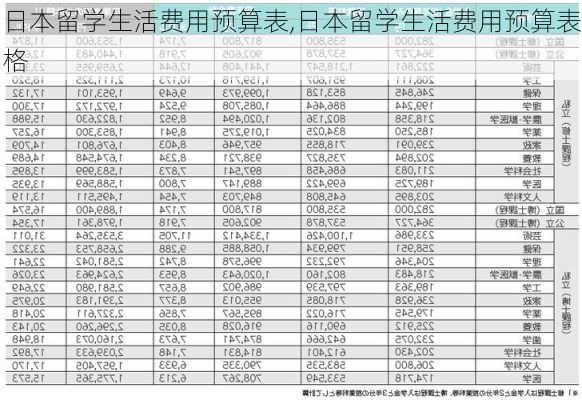 日本留学生活费用预算表,日本留学生活费用预算表格