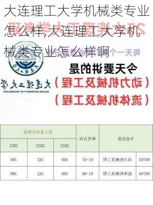 大连理工大学机械类专业怎么样,大连理工大学机械类专业怎么样啊