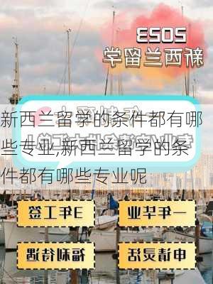 新西兰留学的条件都有哪些专业,新西兰留学的条件都有哪些专业呢