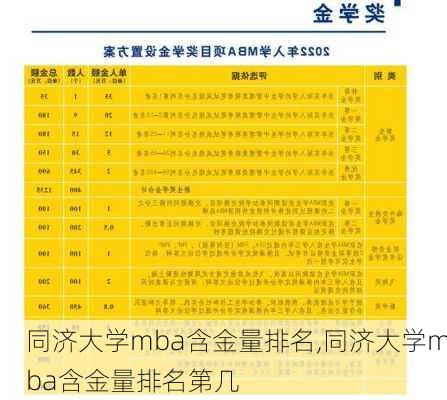 同济大学mba含金量排名,同济大学mba含金量排名第几