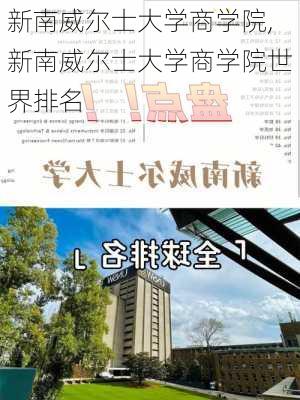 新南威尔士大学商学院,新南威尔士大学商学院世界排名