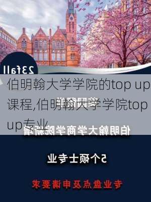 伯明翰大学学院的top up课程,伯明翰大学学院top up专业