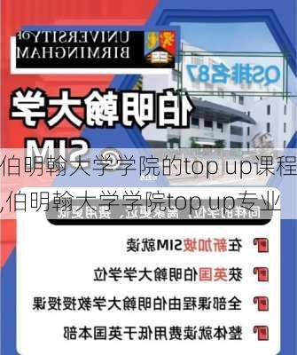 伯明翰大学学院的top up课程,伯明翰大学学院top up专业