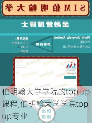 伯明翰大学学院的top up课程,伯明翰大学学院top up专业