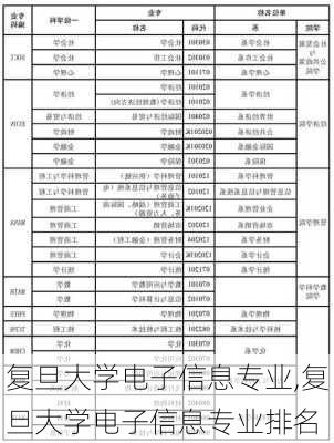 复旦大学电子信息专业,复旦大学电子信息专业排名