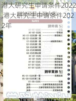 港大研究生申请条件2022,港大研究生申请条件2022年