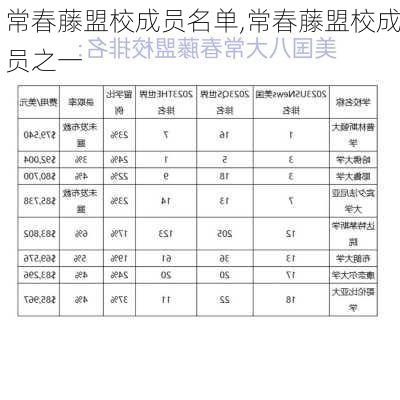 常春藤盟校成员名单,常春藤盟校成员之一