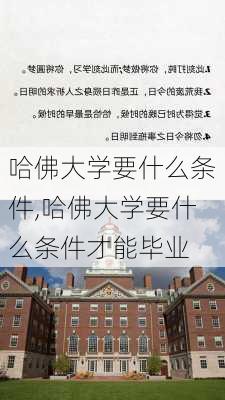 哈佛大学要什么条件,哈佛大学要什么条件才能毕业