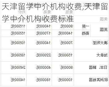 天津留学中介机构收费,天津留学中介机构收费标准