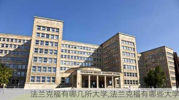 法兰克福有哪几所大学,法兰克福有哪些大学