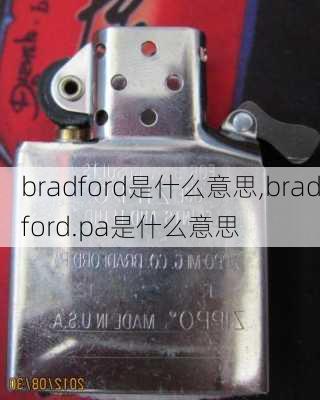 bradford是什么意思,bradford.pa是什么意思