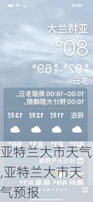 亚特兰大市天气,亚特兰大市天气预报