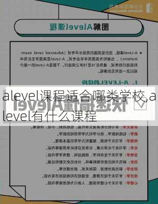 alevel课程适合哪类学校,alevel有什么课程