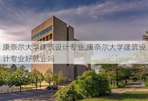 康奈尔大学建筑设计专业,康奈尔大学建筑设计专业好就业吗