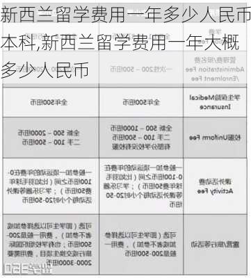 新西兰留学费用一年多少人民币本科,新西兰留学费用一年大概多少人民币