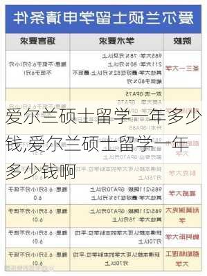 爱尔兰硕士留学一年多少钱,爱尔兰硕士留学一年多少钱啊