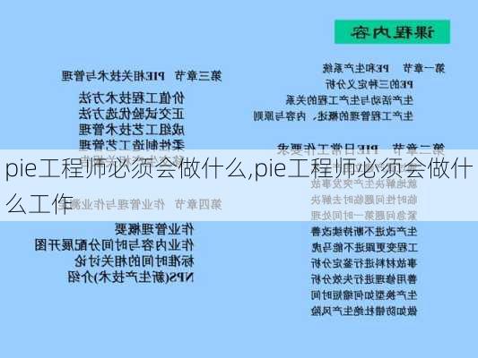 pie工程师必须会做什么,pie工程师必须会做什么工作