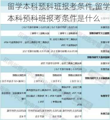 留学本科预科班报考条件,留学本科预科班报考条件是什么