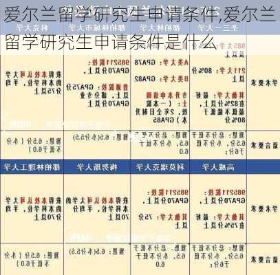 爱尔兰留学研究生申请条件,爱尔兰留学研究生申请条件是什么