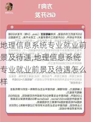 地理信息系统专业就业前景及待遇,地理信息系统专业就业前景及待遇怎么样