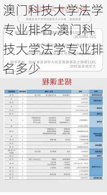 澳门科技大学法学专业排名,澳门科技大学法学专业排名多少