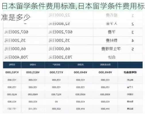 日本留学条件费用标准,日本留学条件费用标准是多少