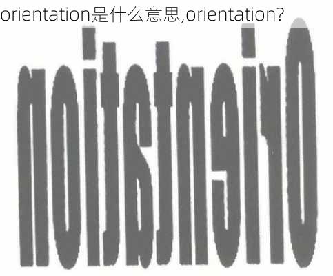 orientation是什么意思,orientation?