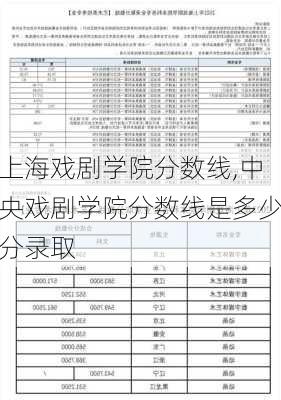 上海戏剧学院分数线,中央戏剧学院分数线是多少分录取