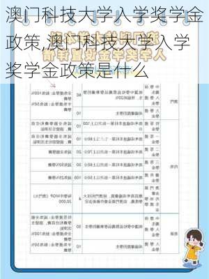 澳门科技大学入学奖学金政策,澳门科技大学入学奖学金政策是什么