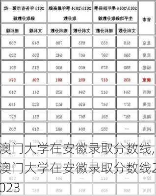 澳门大学在安徽录取分数线,澳门大学在安徽录取分数线2023