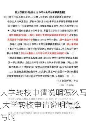 大学转校申请说明怎么写,大学转校申请说明怎么写啊