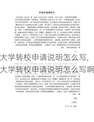 大学转校申请说明怎么写,大学转校申请说明怎么写啊