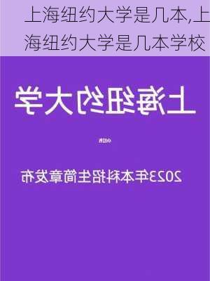 上海纽约大学是几本,上海纽约大学是几本学校