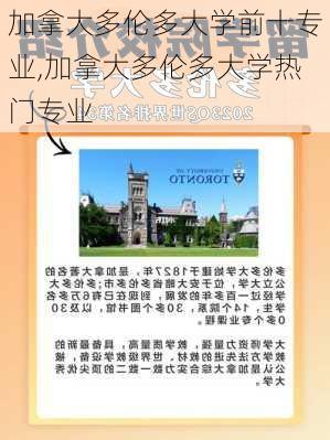 加拿大多伦多大学前十专业,加拿大多伦多大学热门专业